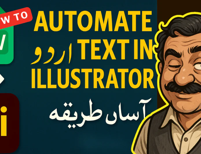 Automate Urdu Text in Adobe Illustrator: Free Script & Video Tutorial